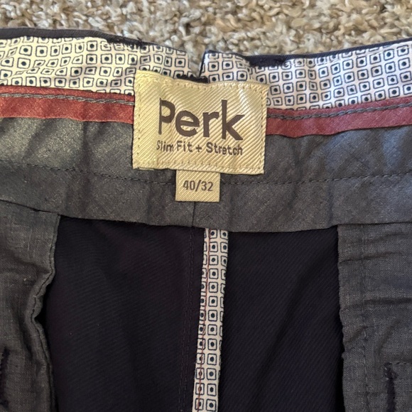 Perk Men's Navy Chinos - Picture 2 of 4